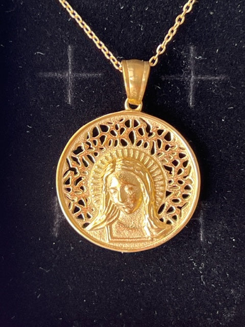 Medalla de la Virgen Calada Acero